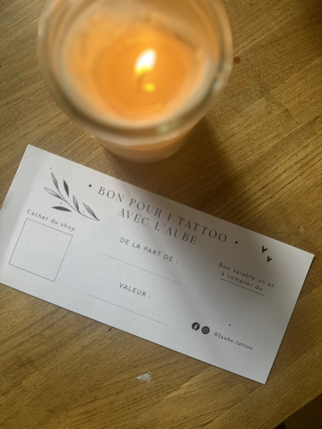 Carte cadeau tattoo 100€